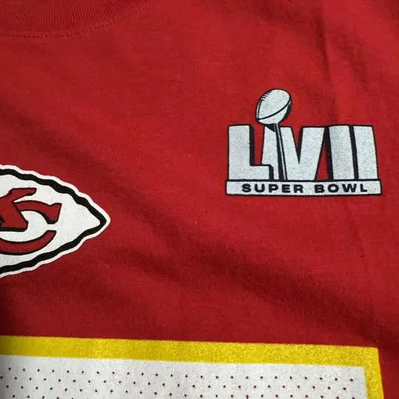 Nike Patrick Mahomes #15 Super Bowl LVII Kansas City Chiefs T-Shirt Jersey XL - Picture 4 of 5